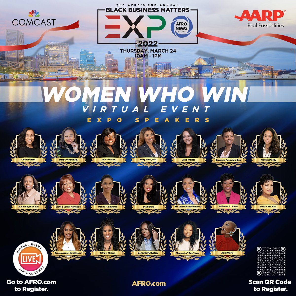 JHConnects's tweet photo. Thursday, March 24 is the 2nd Annual Black Business Matters Virtual FREE Expo "Women Who Win" presented by the Afro. Register today for FREE at https://t.co/bvDZtqDLET.
#BBM2022 #BlackBusinessMatters2022 #WomenWhoWin #TheAFRO https://t.co/0xORSHHkzH