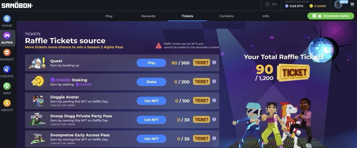 UmeMakio's tweet photo. @TheSandboxGame I just participated in the daily #SandboxAlphaS2Contest for a chance to earn up to 1,000 $SAND! Starting March 22 - Ticket Day. Check out my screenshot below!
👇 #SandboxAlphaS2 https://t.co/oAxGdXF1Zu