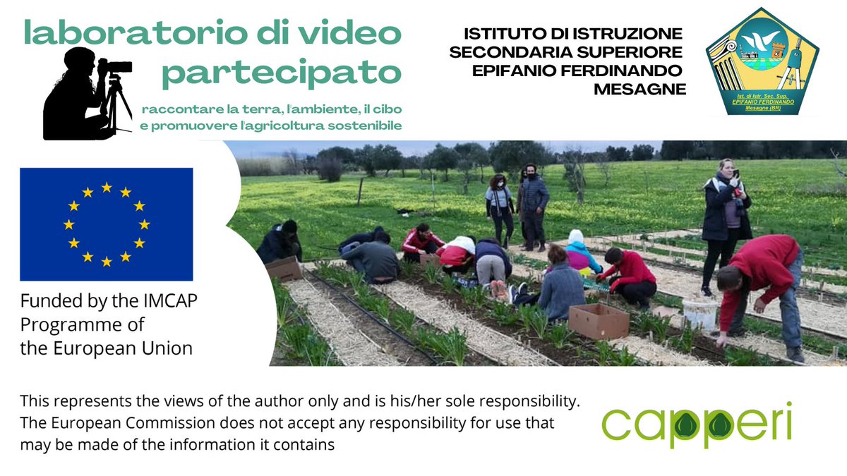 Il video partecipato è una pratica di produzione audiovisiva condivisa. Come tipologia di azione sociale offre strumenti di espressione a gruppi normalmente poco abituati all'uso dei mezzi di comunicazione di massa. #PAC #MESAGNE <a href="/EUAgri/">EU Agriculture🌱</a>
 #IMCA #IISSEPIFANIOFERDINANDO