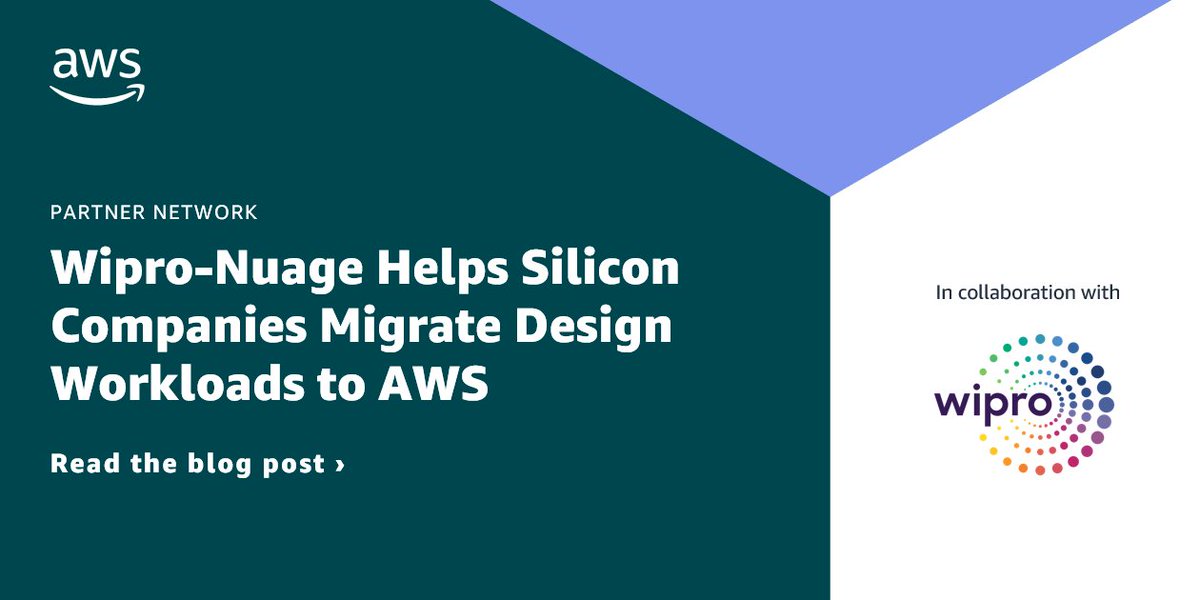 How <a href="/Wipro/">Wipro</a>-Nuage helps silicon companies migrate design workloads to #AWS cost efficiently: go.aws/3qpUY2L