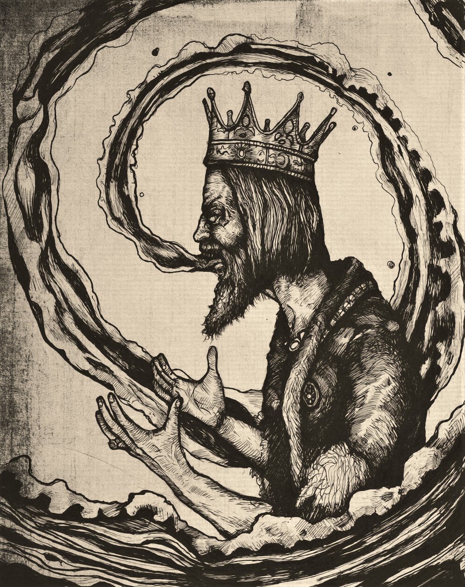 'the tyrant drowns in his own spleen'
Pen and ink.
#artwork #darkart #penandink #gothic #fantasyart