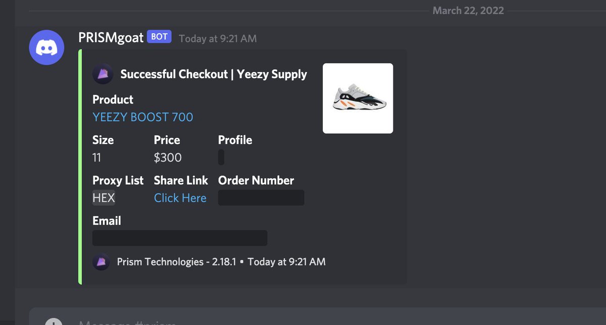Copped my personal! Carted about 15 more, luckily I didn't input the codes or I'd be broke! B: @PrismAIO P: @Hex_Proxy G: @OneClickCorner CG: @Flipdsuccess