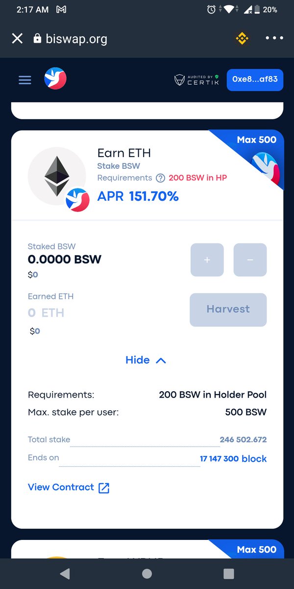 volinhtruc's tweet photo. @Biswap_Dex @BNBCHAIN @binance @BinanceChain @bsc_daily Why is the deposite button disable ?
I cannot stack !!!
I have greater than 500BSW https://t.co/GbtUSwqpgo