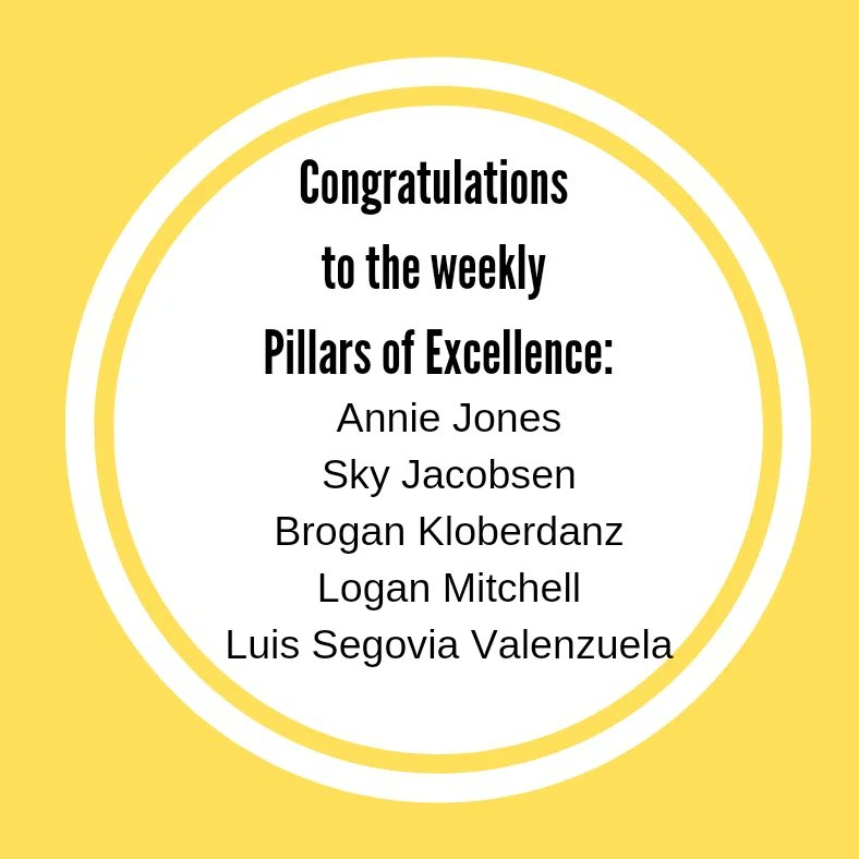 ComplimentsFCHS's tweet photo. Shout out to the weekly pillars from the last few weeks! #pillarsofexcellence #fchs #wearecollins #Lambkins https://t.co/FPVw2hlWRr