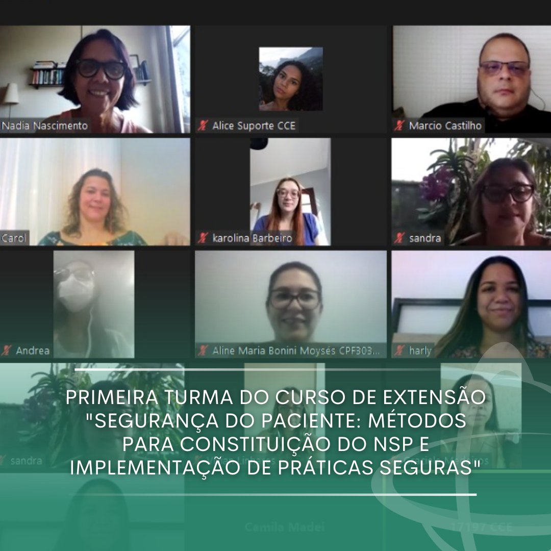 MEDPUCRio's tweet photo. A primeira turma do curso de extensão em "Segurança do Paciente: métodos para constituição do NSP e implementação de práticas seguras" já contou com duas de suas seis aulas.
Se você se interessa sobre o tema, acesse nosso site: https://t.co/xAKNkKtqVa https://t.co/kwJXG8Ps68