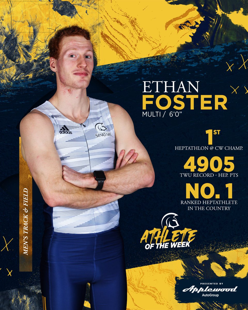 TWUSpartans's tweet photo. Two more!
Mathias Elser and Ethan Foster are your Spartan Male Athletes of the Week, presented by @ApplewoodAuto!
Foster and Elser dazzled over the weekend as both won their second consecutive @CanadaWest titles.
π°: https://t.co/T9tfyUyK6R
#TWUVolleyball x #TWUTrack https://t.co/1JyM7Dws6C