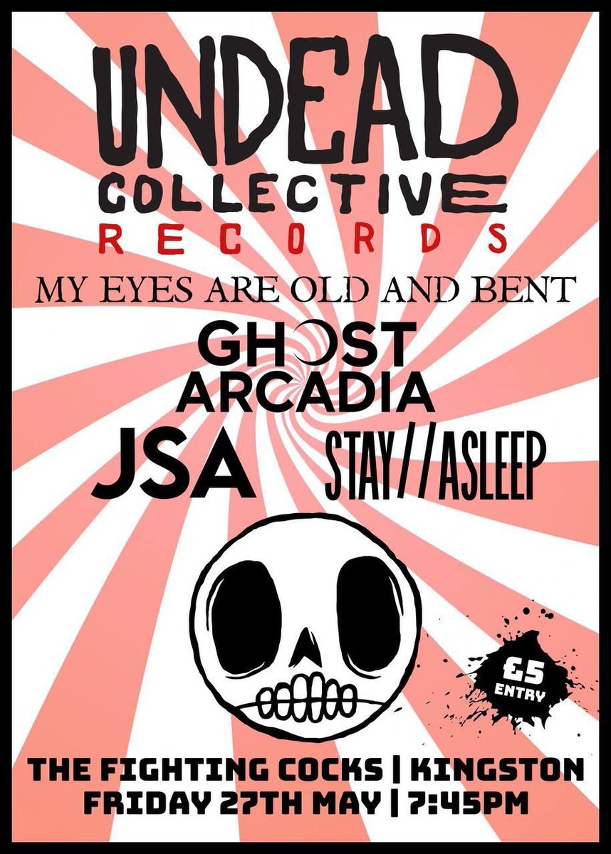 OH HELLO GIG.

We’re delighted to be making our live return on 27th May for our good friends <a href="/undeadrecordsUK/">Undead Collective Records</a> with the brilliant <a href="/stayasleepuk/">Stay//Asleep</a> <a href="/GhostArcadia/">Ghost Arcadia</a> and <a href="/JSABANDUK/">JSA</a> 

And what better place than our spiritual home.

We can’t. Bloody. Wait.

Tickets: wegottickets.com/event/542462/