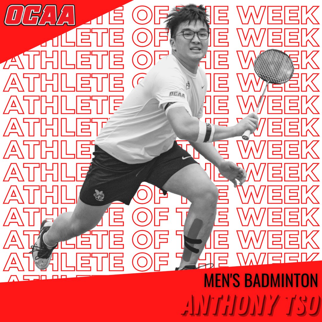 TheOCAA's tweet photo. 📢 #OCAABADM Athlete of the Week
🙂 Anthony Tso
🏸 @SenecaSting
🏫 @SenecaCollege
✏️ Business Administration - Marketing
🗓️ 1
🏠 #MarkhamON
ℹ️ https://t.co/qYb41UIJNf https://t.co/iNRIEir6O0