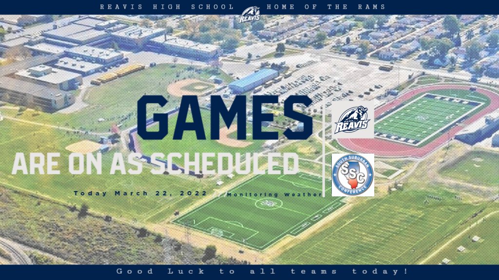 ReavisAthletics's tweet photo. Games are all on today! Good Luck Rams https://t.co/Iuesba78rq