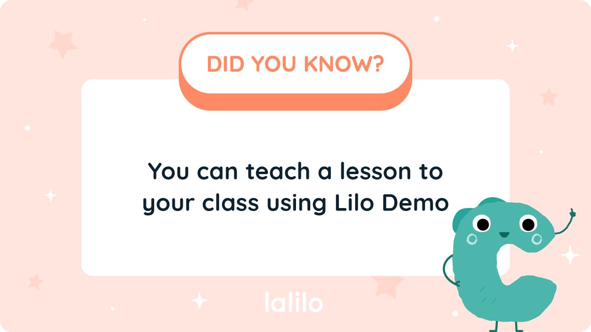 Did you know that you can use Lilo Demo to test exercises yourself or do them with your whole class? Lilo, your demo student, is here to help you and your students discover all the lessons and exercises. #LaliloLiteracy