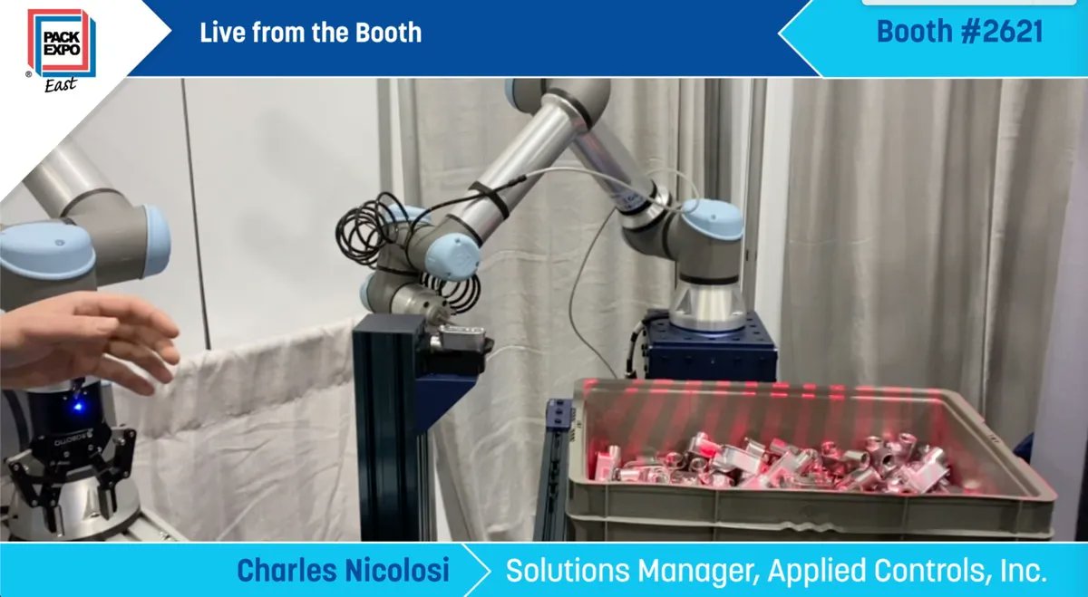 automationworld's tweet image. @AppliedControls showcases its #cobot bin picking systems using @Universal_Robot ActiNav system with a UR5 cobot. buff.ly/3Ivc3yK #robots #PACKEXPOEast