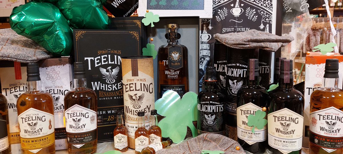 Dit is de inzending van WerVin slijterij uit Nieuwstadt voor de Teeling St. Patrick's Day Actie🍀. Je kreeg bij aankoop van een fles Teeling een mooie pet, en de display is gemaakt door een enthousiaste stagiaire, hartstikke leuk gedaan!

Proost 🥃🍷