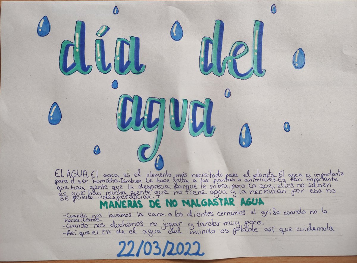 EcoescuelaVdP's tweet photo. 🌧️💧 Trabajando desde nuestra Ecoescuela para concienciar sobre este bien tan importante que hay que aprender a cuidar y valorar desde pequeños😊💧🌧️
#H2O
#DiaMundialdelAgua2022
#DiaMundialDelAgua https://t.co/h2TanlTIDn