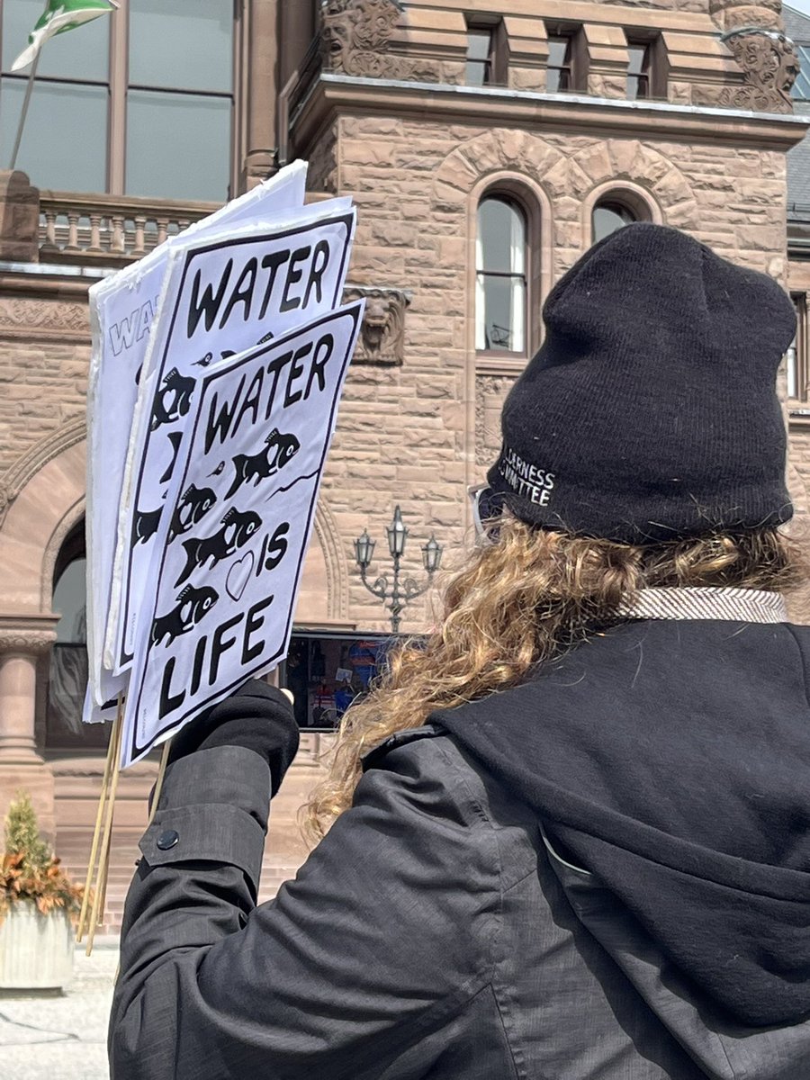 SaveOurWaterTi1's tweet photo. The #worldspurestwater needs to be protected! A few scenes from the rally at Queen’s Park! https://t.co/QNAg7s9iUB