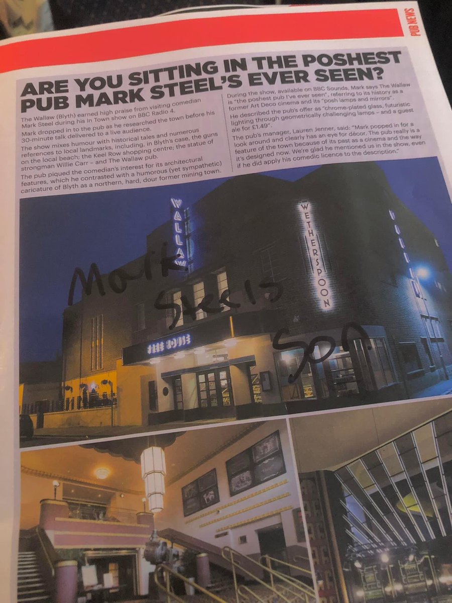 Won’t be seeing <a href="/mrmarksteel/">Mark Steel</a> for a while so had to settle for a signature from my second favourite Steel 😂