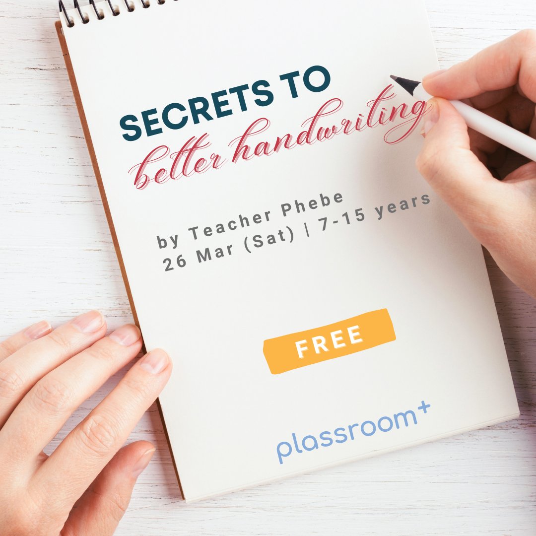 plassroom's tweet photo. Pens at the ready? This is a fun and practical session where children will be working on their handwriting! 
Teacher Phebe is a calligrapher and will be sharing some secret and simple tips to easily achieve better handwriting in this free taster session this Saturday. https://t.co/2st2N67AWp