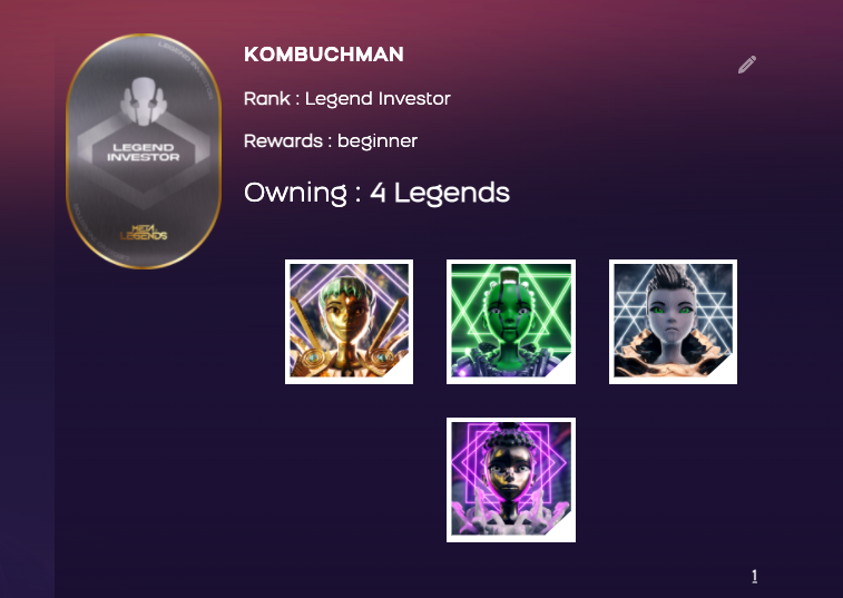Kombuchman1's tweet photo. An exciting day to be a #MetaLegend. The Legend Zone has launched! Diamond hand holders-only forum and award-winning platform launched by the @metalegendsnft team. Take note #NFT community. Don't sleep on this one! There is so much more coming from this community! #GoLegends https://t.co/0TNTSIGy8t