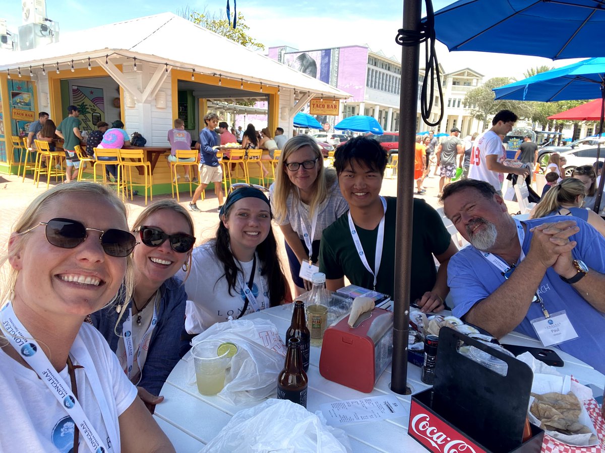 mbondurant's tweet photo. Interested in Longleaf? We will be at AWP - join us on our beach chairs in the Bookfair at Booth 1131 - look for our banners and beach umbrella!  #longleaf #longleafwriters #awp #awp22 #awp2022 (yes, these are all real photos from last years conference) https://t.co/KAzK94Q4JU