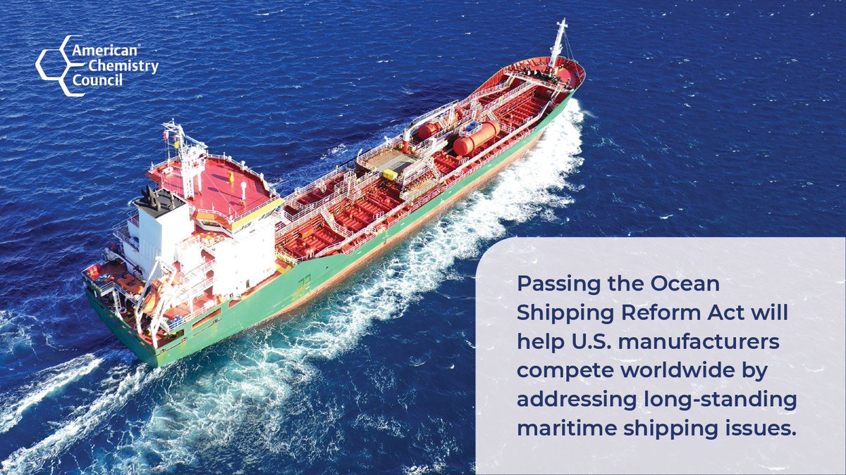 AmChemistry's tweet photo. Thank you @commercedems & @SenateCommerce for your strong bipartisan vote to approve #OSRA22! #ShippingAct https://t.co/U072XJppuY