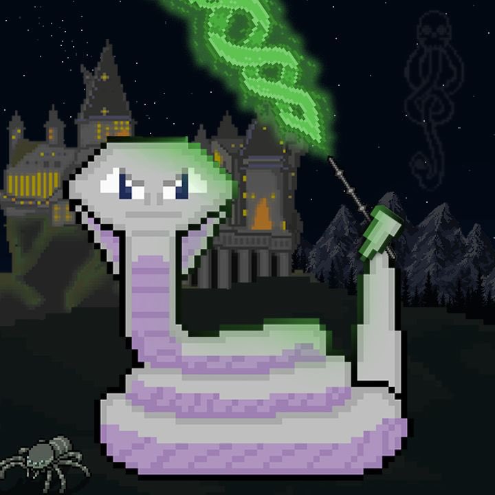EggsGameNFT's tweet photo. You've been a good and faithful servant, Chickens but only I can live forever 🐍🪄🕴

#HarryPotter #Voldemort #NFT #NFTs #Pixelart #NFTCollection #NFTartist #NFTCollector #Cryptoart #NFTCommmunity #NFTGame #P2E #EggsGame https://t.co/BHofAWDq9h