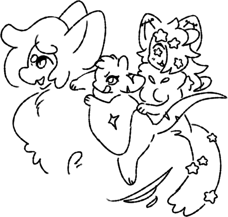 WhipcreamRabbit's tweet photo. "Together we'll go into the unknown. So say good bye to the old~🎶"

These three have been living in my head rent free the past few days.
Their names are Starstruck the dragon, Rune the mantaray, and Lumi the starcat. They're all best friends. More info below ig
#ArtistOnTwitter https://t.co/81Lnbtb5kJ