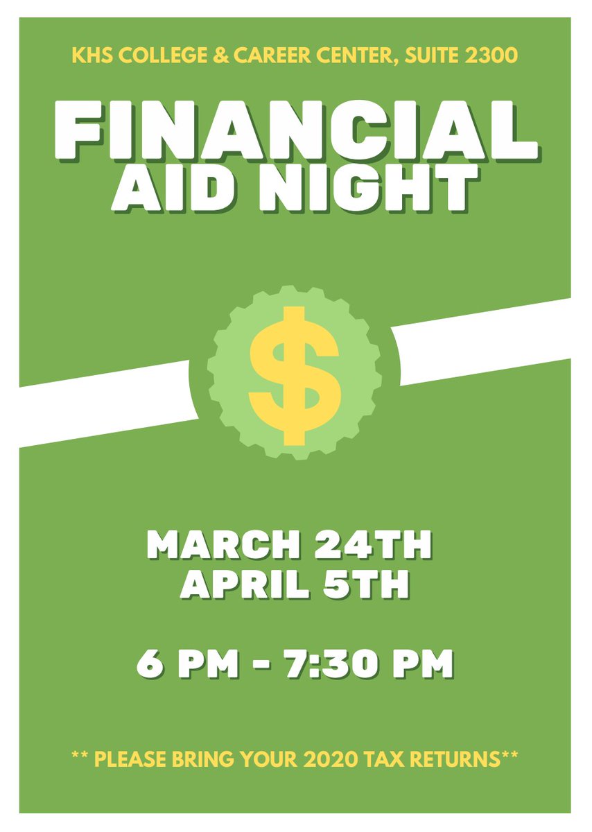 SISD_CCC's tweet photo. There is still time to apply for Financial Aid @SheldonISD  Join the CCC Team this Thursday @ 6PM! @ECHS_SheldonISD @KHSPanthers @khsppto @KarenDGallow @WBL_SheldonISD @GEARUP_SISD @KASE_Academy @KHSTSTEM https://t.co/k1Hh38Bge8