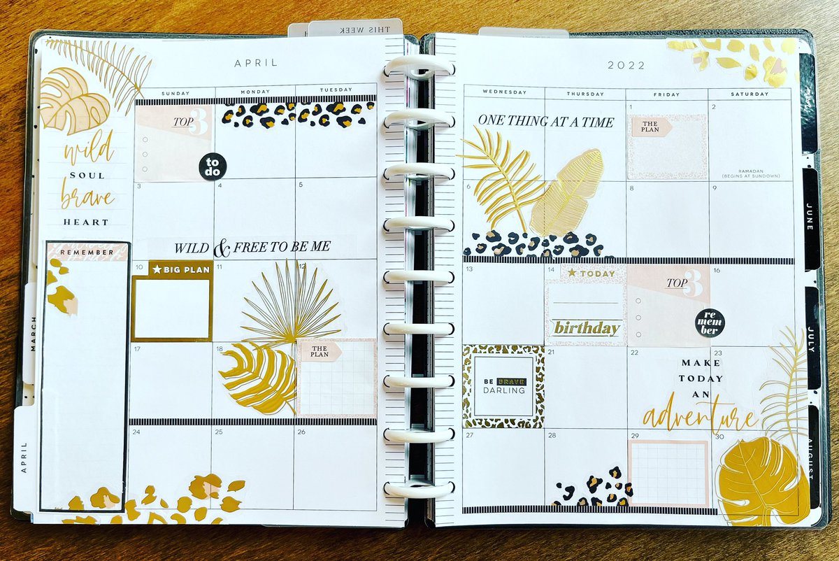 Louise_OTR's tweet photo. Step into the wild side! Love how my April monthly page turned out๐๐
HP sticker books used: @planahappylife
1. Neutral Jungle
2. Blushinโ It
3. Color Story in Big
4. Colorful Leopard
5. Wild Styled
#PlanWithLui #HappyPlanner #stickerhappy #plannergirl #plannerlove #planner https://t.co/7a9E8Gktfp