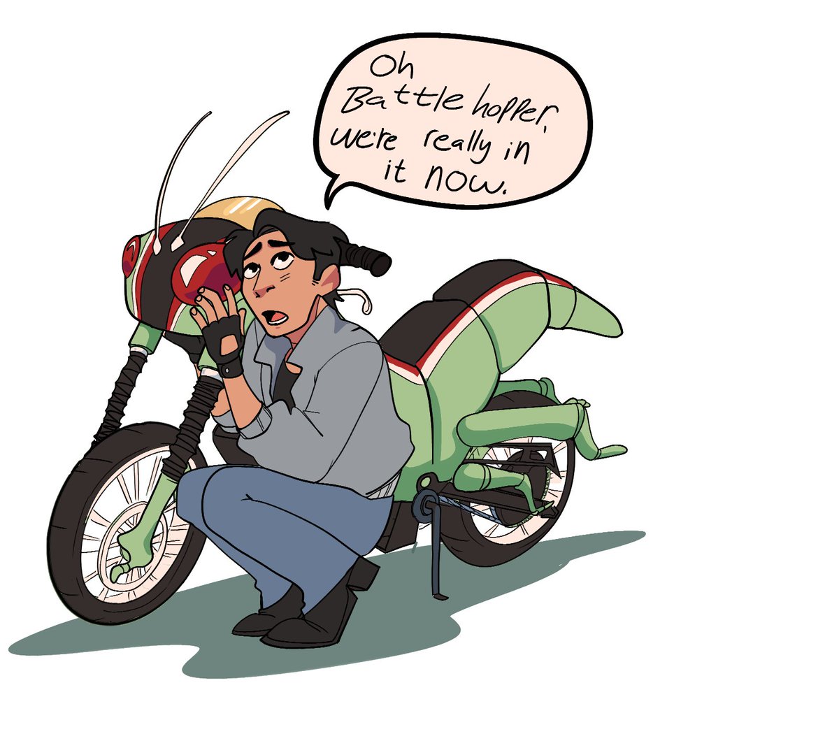 it's always been endlessly endearing to me that Kotaro will talk to his bikes because he has no friends <3 