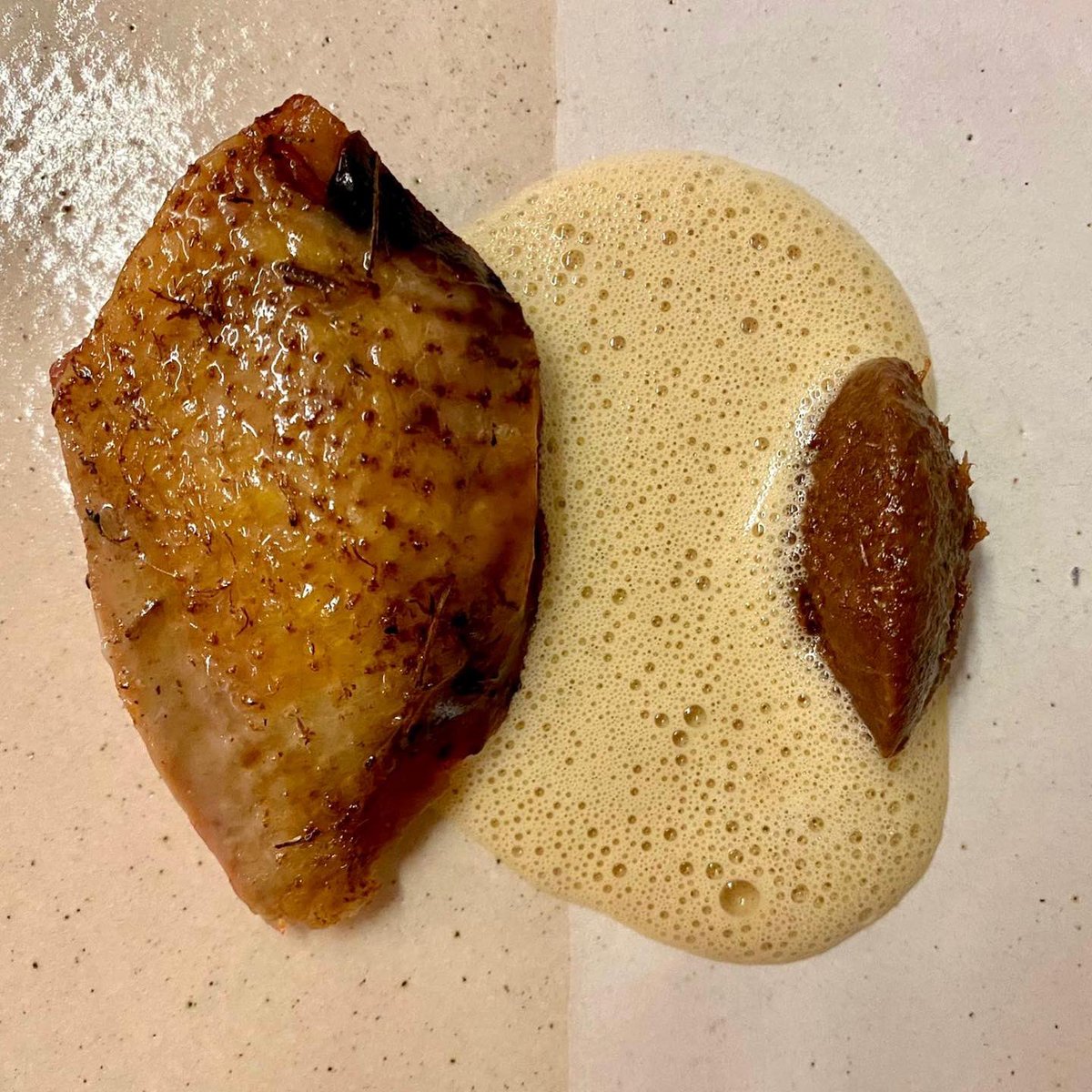 restaurantmyse's tweet photo. Squab aged and cooked on the crown in hay with a fig and radicchio relish, sauce albufera. Last few days for this dish! 🐷 https://t.co/jpWcdKEFan