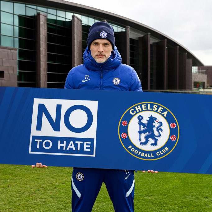 LDNFootbalI's tweet photo. Chelsea Football Club say 𝗡𝗢 𝗧𝗢 𝗛𝗔𝗧𝗘. 🗣 https://t.co/4N7eJqrcGN