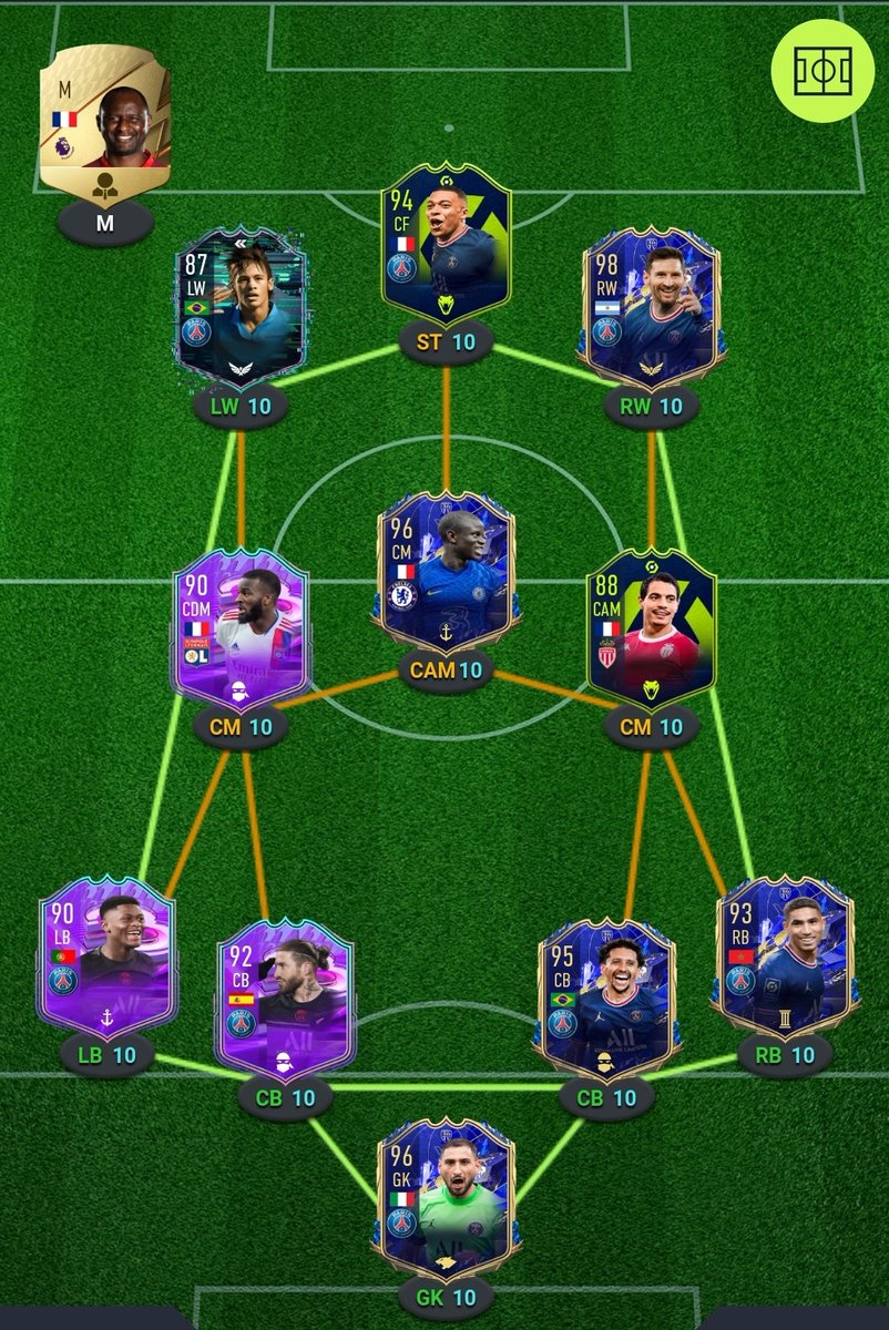 Jarmannn's tweet photo. @AuzioMF I play 4222 with Messi and Neymar wide of Ben Yedder and Mbappe! https://t.co/7NN3nlMki6