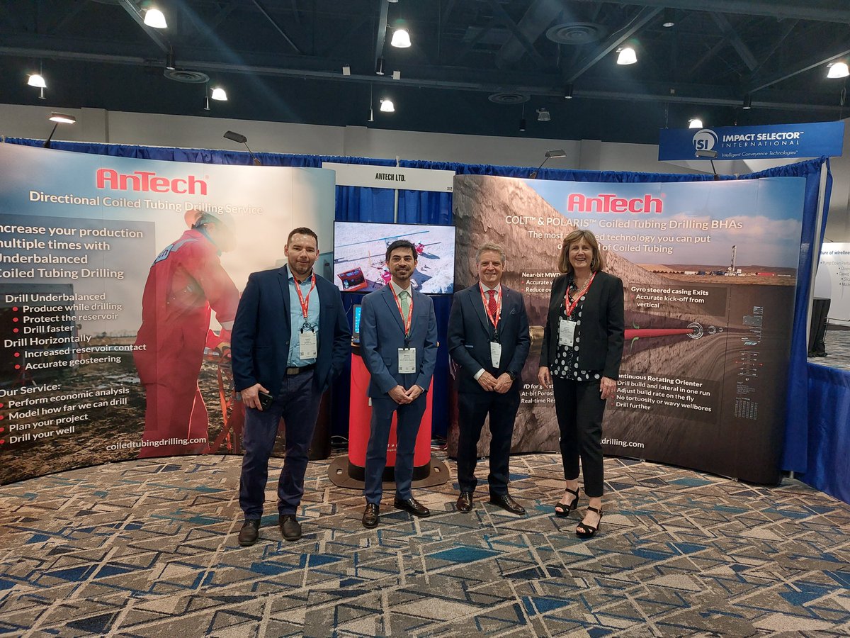 AnTech_Ltd's tweet photo. We've had a great first day, don't miss us on the last day if you haven't stopped by to meet our team, booth #312 at SPE/ICoTA! Register here: https://t.co/3yoerbY22K #CTD #CoiledTubingDrilling #CoiledTubing #DCTD #DirectionalCoiledTubingDrilling #OilAndGas #ICoTA2022 https://t.co/2jR0KxqtqB