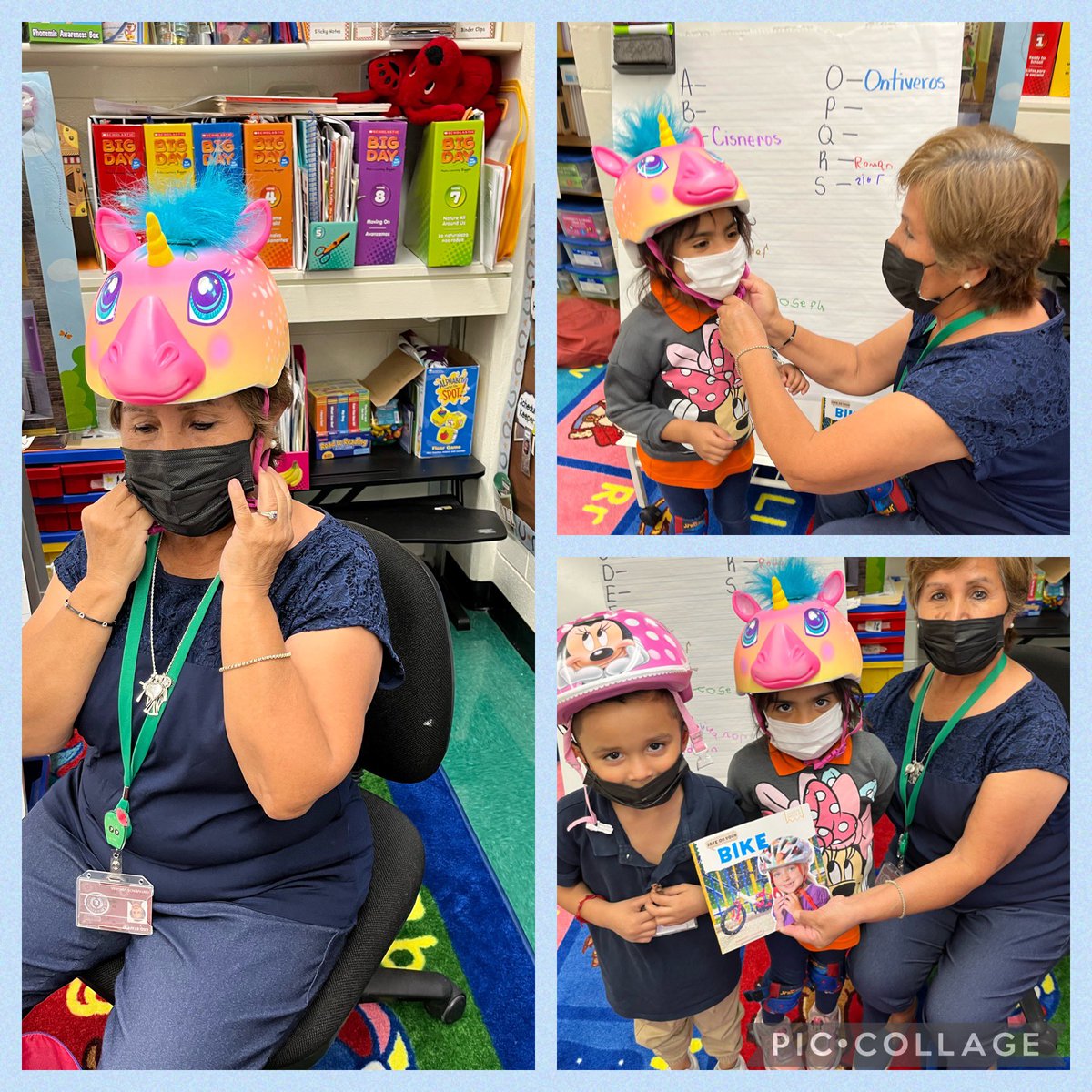 harleygrl80's tweet photo. I love when Mrs. Ontiveros gets involved in our lessons and brings her own props from home! She made learning about bike safety so much fun today! @JOSECARDENASECC https://t.co/N1ceU8DnGA