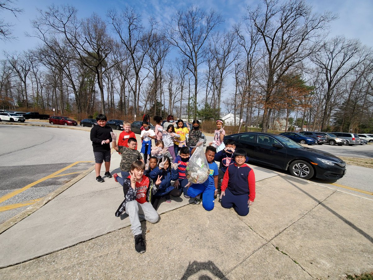 Our 3rd grade class picked up litter from around the school. The kids were very excited to do their part!