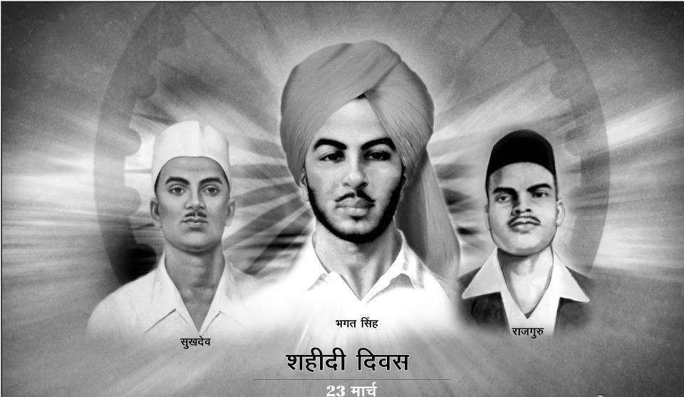 MPNaveenJindal's tweet photo. माँ भारती के वीर सपूत शहीद-ए-आज़म भगत सिंह, सुखदेव थापर और शिवराम हरि राजगुरु के शहीदी दिवस पर उन्हें कोटि-कोटि नमन🙏

Homage to the brave sons of mother India Sardar Bhagat Singh, Sukhdev Thapar &amp; Shivram Hari Rajguru on their martyrdom day. Jai Hind🇮🇳 https://t.co/6Iao287XVZ