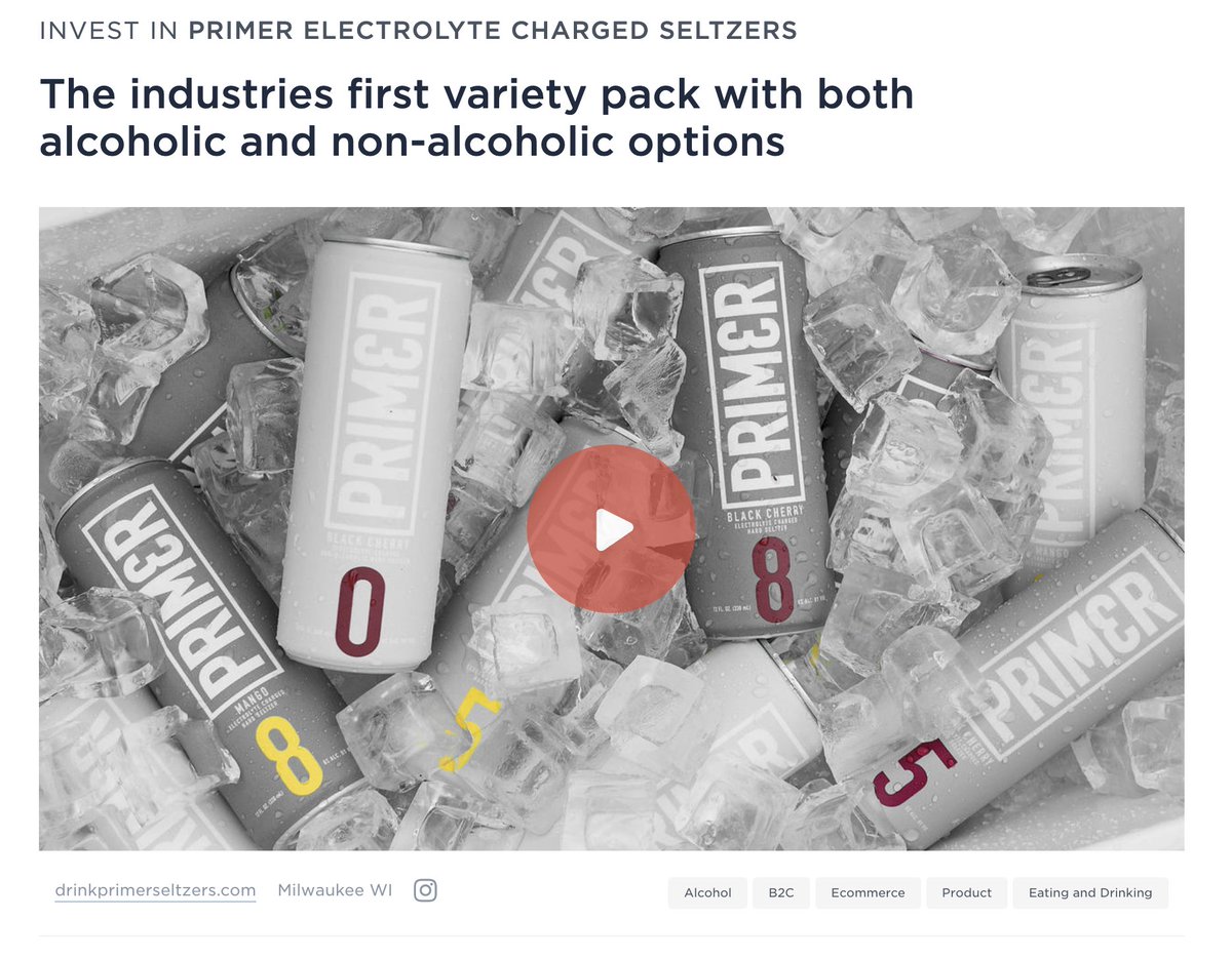 itsizzylugo's tweet photo. We have always been socialized into drinking a conventional way - meaning the more you drank the more fun you were having.

@PSeltzers wants to change that. 

Proud to be the lead investor in Primer Seltzers @Wefunder campaign! 

https://t.co/6MOl5TqZhW

#communityround https://t.co/eQDcuYA65u
