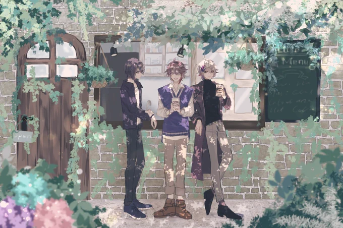 🌿☕💐
#灰画 #さ絵ぐさ #絵スコート 