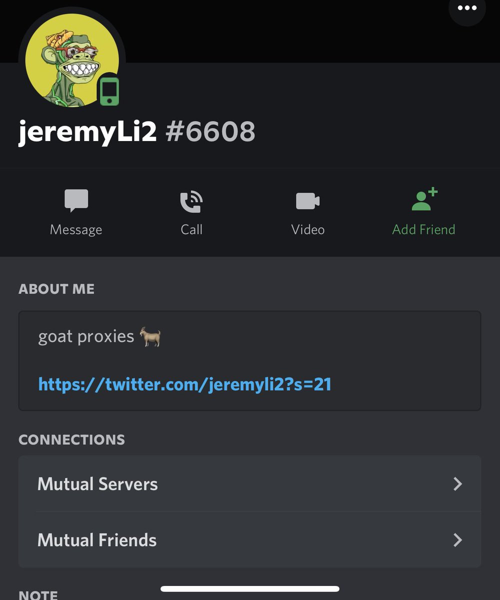 if my twitter isn't connected to my discord; it's not me. Stop getting scammed apparently his discord username is below