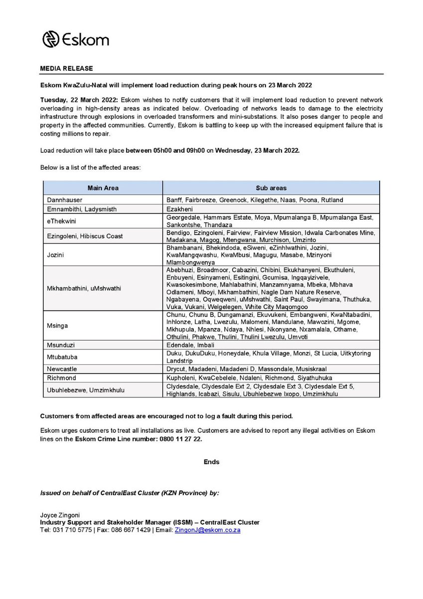 Eskom Hld SOC Ltd tweet media