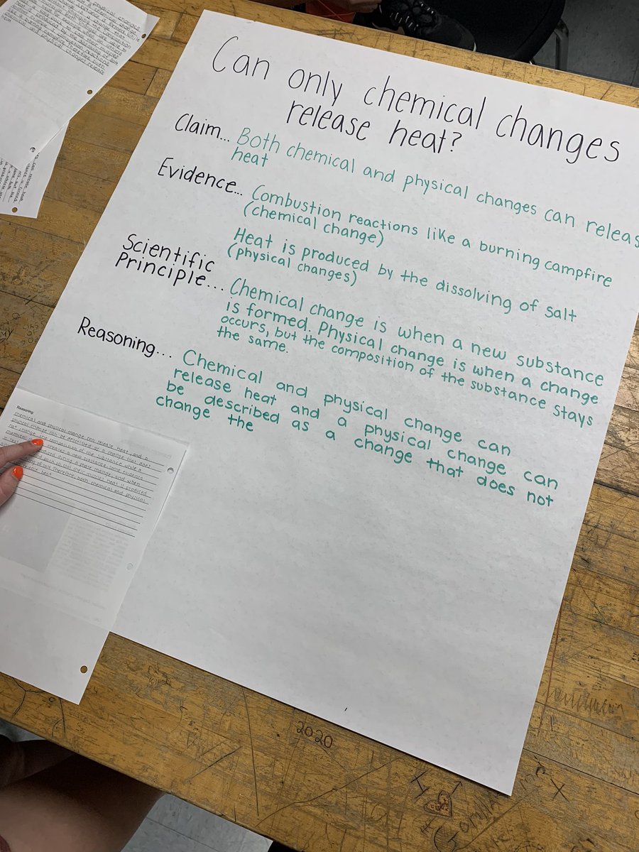 amandacsheets's tweet photo. Using Claims, Reasoning, and Evidence today for chemical changes in science with Mr. Holloway and Ms. Cashion. Great critical thinking and student engagement with ALL students! @Knights_FHS @RANorthern @DrConleyFHS @drkrauseashley @allysonhensley https://t.co/HhL1Ia9iSi