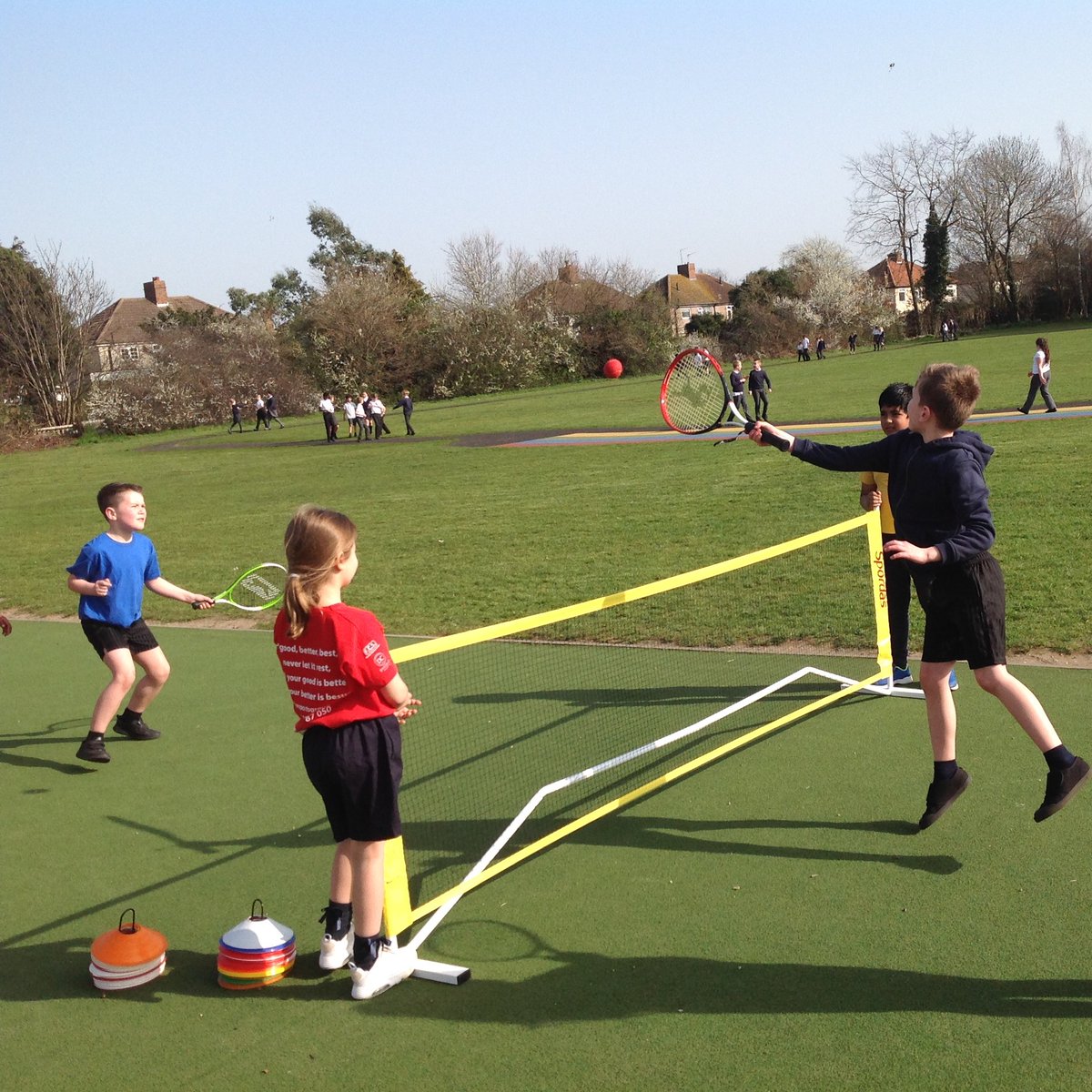 BrentPrimary's tweet photo. Year 4 had a fantastic afternoon playing tennis in the sunshine today! https://t.co/YkKsDkKHak