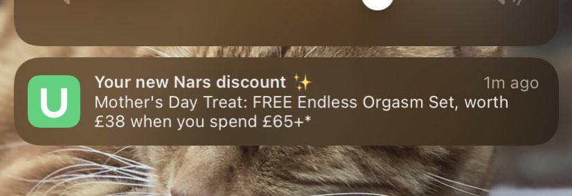 meganfj's tweet photo. Unidays this is not the Mothers Day gift I had in mind tbh https://t.co/OkXJDr1JGq