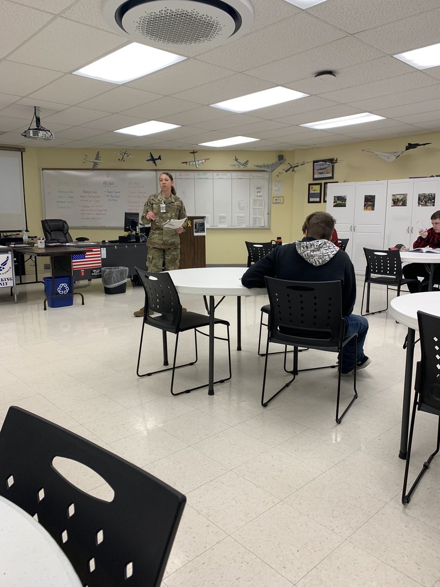 Mrs. Hinson and her ROTC class collaborate and discuss how flight impacted the Vietnam War today. Great class discussion! <a href="/RANorthern/">Roy Northern</a> <a href="/allysonhensley/">Allyson Hensley</a> <a href="/drkrauseashley/">Ashley Ballew Krause</a> <a href="/Knights_FHS/">Jamie LaMonds</a> <a href="/DrConleyFHS/">Alisha Conley</a>