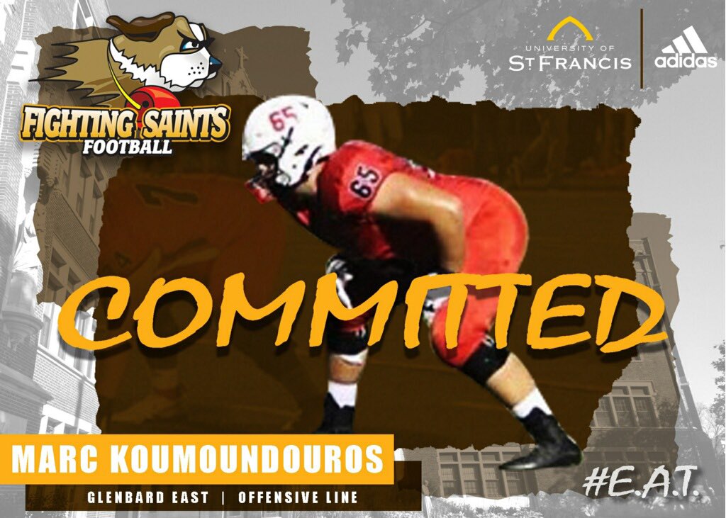 Proud to announce my Commitment to the University of St. Francis (Joliet). It’s nice to see all the hard work and dedication pay off. <a href="/RamFBHC/">Coach Walters</a> <a href="/coachmiller3634/">Tom Miller 🇺🇦</a> <a href="/USFSaintsFB/">Fighting Saints Football</a> <a href="/tomcurry012/">Coach Curry</a> thank you for giving me this opportunity. I can’t wait to continue this journey!! #EAT