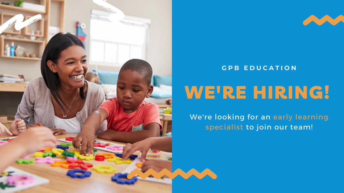 GPBEducation's tweet photo. 🚨 WE'RE HIRING 🚨 
Come join GPB Education's early learning team! 
Learn more and apply: https://t.co/Z7AB1NAkR5 https://t.co/xNtar4CgCP