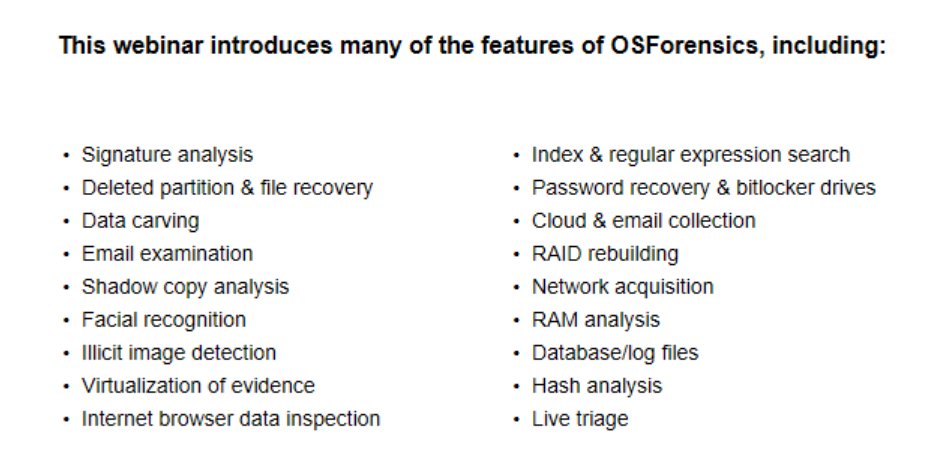 Thinking about signing up for one of our OSForensics training courses? Join us next Monday, March 28th at 12pm CDT for a FREE 1-hr webinar to see why OSForensics should be added to your toolkit! bit.ly/3wur0yG #dfir #digitalforensics