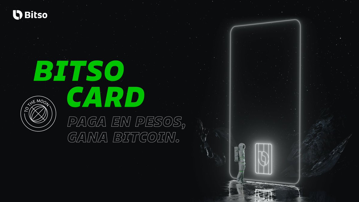 Bitso's tweet photo. 🙌¡La Bitso Card está por llegar! 🙌

Entre otros beneficios, con Bitso Card podrás ganar cashback en bitcoin por cada compra que hagas.😎 https://t.co/K2mMHluBgw