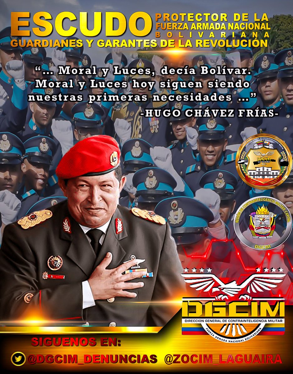 En la <a href="/Z_LAGUAIRA/">ZOCIM_LAGUAIRA</a> conservamos el Pensamiento Bolivariano:
"... Moral y Luces, decía Bolívar. Moral y Luces hoy siguen siendo nuestras primeras necesidades ..."
#YoCreoEnVenezuela #DGCIM #FanbEsSoberania