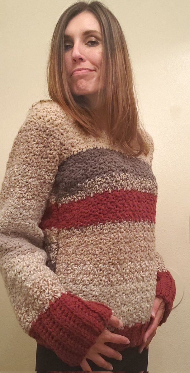 CilbiaR's tweet photo. My new #crochet sweater.  
#mswarrior #crochetismytherapy #weedhelps https://t.co/QSFAKJfKEl