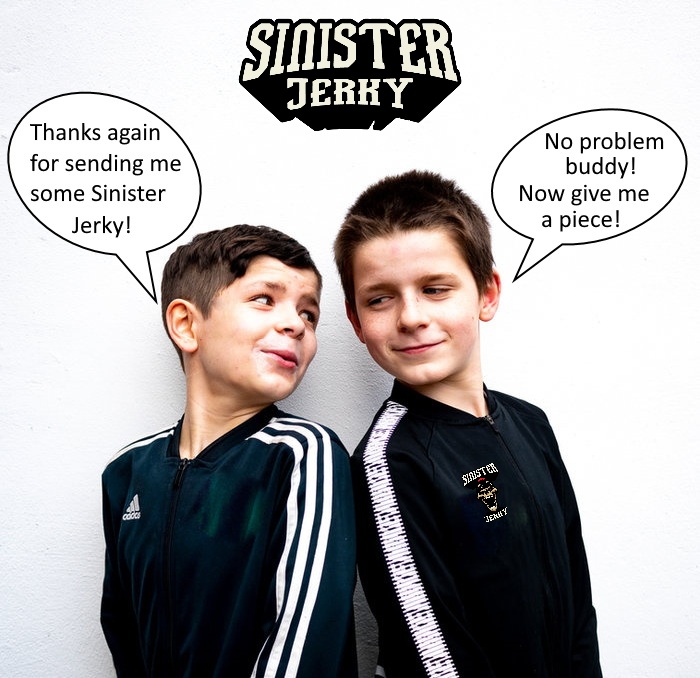 SinisterJerky's tweet photo. Friends don't let friends eat bad jerky. ๐ซ
Be a good friend. ๐ค
Give them the good stuff. ๐ฅฉ
#SinisterJerky #JackStinks https://t.co/9jHPGgHusg